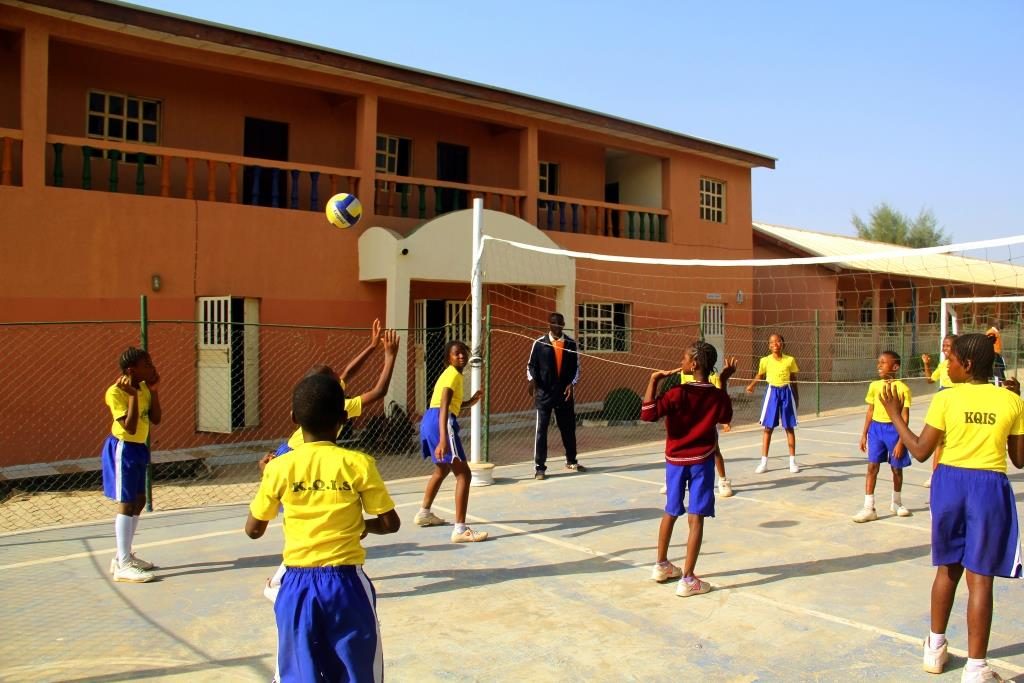 Students Playing Volley Ball